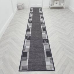runrug Hallway Carpet Runner Rug - Soft & Comfy, Non-Slip, 8mm - 'Montana' in Dark Grey - Size: 66 cm x 150 cm - thumbnail 5
