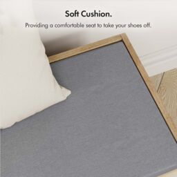 VonHaus Hallway Organiser Shoe Storage Bench with Seat in Cream - Size: 1 Pack - thumbnail 5