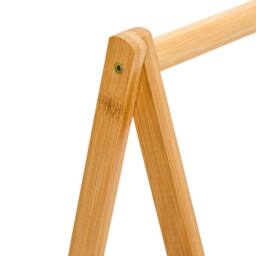 SPETLEK Bamboo Clothes Rail Foldable Coat Garment Rack Hanging in Brown - Size: Large - thumbnail 2