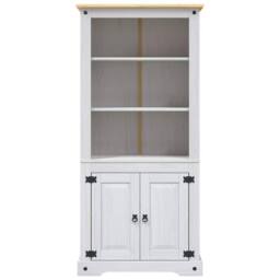 Berkfield Home Decorative Cupboard Mexican Pine Corona Range White 80x40x170 cm - Size: 80 x 40 x 170 cm - thumbnail 5