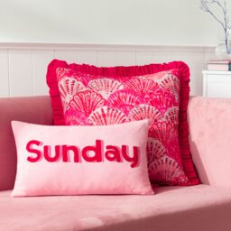 Furn Sunday Embroidered Cushion in Pink - Size: 30 cm x 50 cm - thumbnail 6