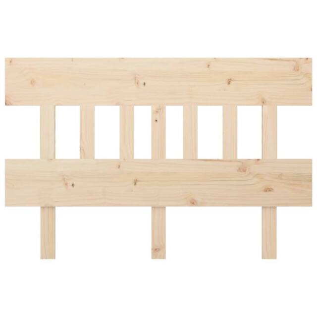 Berkfield Home Beautiful Bed Headboard 203.5x3x81 cm Solid Wood Pine in Light Oak - image 1