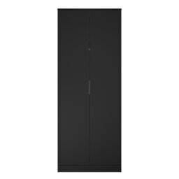 Ready Assembled 2 U Fuji 2 Door Wardrobe (Ready Assembled) in Black - Size: Large - thumbnail 1