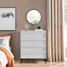 FurnitureboxUK Svit Wooden Chest of 4 Drawers in Off-White - thumbnail 2