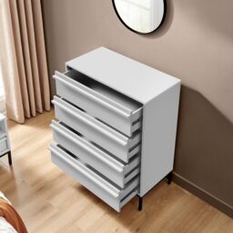FurnitureboxUK Svit Wooden Chest of 4 Drawers in Off-White - thumbnail 3