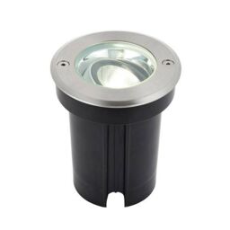 Netlighting Hoxton Integrated LED 1 Light Outdoor Recessed Light Brushed Stainless Steel Glass IP67 in Grey