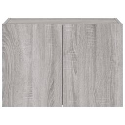 Berkfield Home TV Wall Cabinet with LED Lights Grey Sonoma 60x35x41 cm - Size: 60 x 35 x 41 cm - thumbnail 8