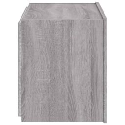 Berkfield Home TV Wall Cabinet with LED Lights Grey Sonoma 60x35x41 cm - Size: 60 x 35 x 41 cm - thumbnail 9