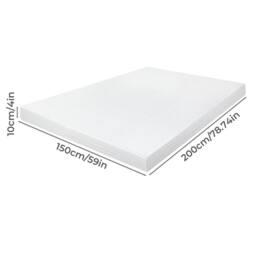 Lavio 4 Inch Mattress Topper King Cooling Memory Foam Pressure Relief in White - thumbnail 4