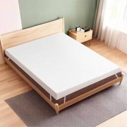 Lavio 4 Inch Mattress Topper King Cooling Memory Foam Pressure Relief in White - thumbnail 2