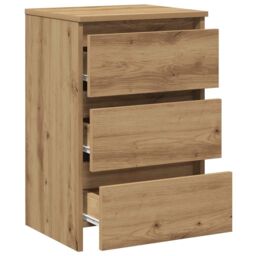 Berkfield Home Bedside Cabinet Artisan Oak 40x35x62.5 cm Engineered Wood in Brown - thumbnail 8