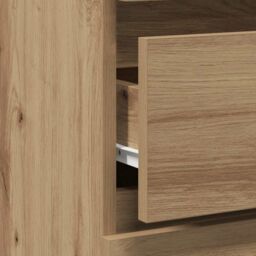 Berkfield Home Bedside Cabinet Artisan Oak 40x35x62.5 cm Engineered Wood in Brown - thumbnail 9