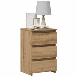 Berkfield Home Bedside Cabinet Artisan Oak 40x35x62.5 cm Engineered Wood in Brown - thumbnail 4