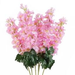 Leaf Pack of 6 x 75cm Delphinium Pink Artificial Stem Premium - Size: 6 x 75 cm - thumbnail 3