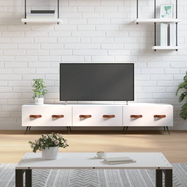 Berkfield Home TV Cabinet White 150x36x30 cm Engineered Wood - Size: 150 x 36 x 30 cm - image 1