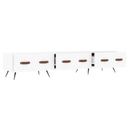 Berkfield Home TV Cabinet White 150x36x30 cm Engineered Wood - Size: 150 x 36 x 30 cm - thumbnail 6