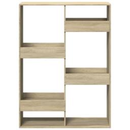 Berkfield Home Bookcase Sonoma Oak 100x33x135 cm Engineered Wood in Light Tan - Size: 100 x 33 x 135 cm - thumbnail 4