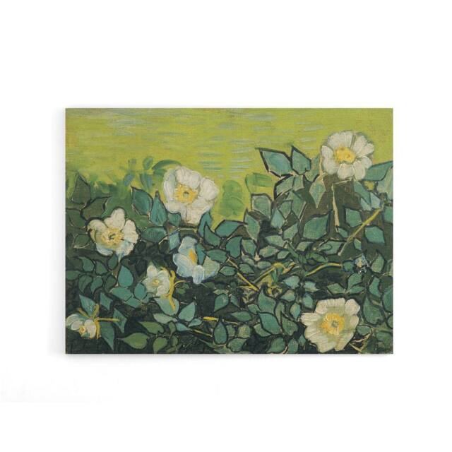 "Artery8 Vincent Van Gogh Wild Roses Floral Canvas Wall Art Print - Size: W18"" x H24""" - image 1