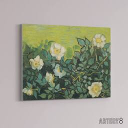 "Artery8 Vincent Van Gogh Wild Roses Floral Canvas Wall Art Print - Size: W18"" x H24""" - thumbnail 2