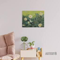 "Artery8 Vincent Van Gogh Wild Roses Floral Canvas Wall Art Print - Size: W18"" x H24""" - thumbnail 3