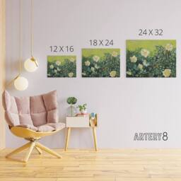 "Artery8 Vincent Van Gogh Wild Roses Floral Canvas Wall Art Print - Size: W18"" x H24""" - thumbnail 4