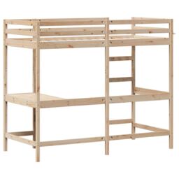 Berkfield Home Loft Bed without Mattress 100x200 cm Solid Wood Pine in Brown - thumbnail 6