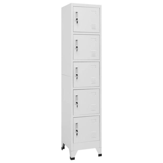 Berkfield Home Locker Cabinet Light Grey 38x40x180 cm Steel - Size: 38 x 40 x 180 cm - image 1