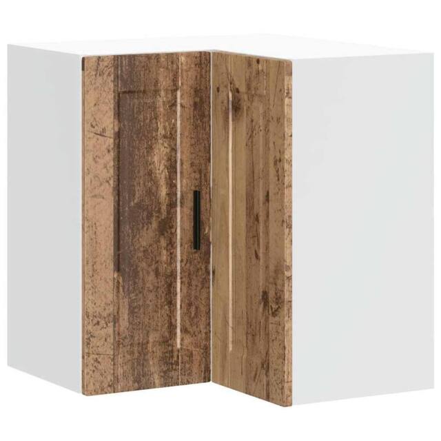 "Berkfield Home Kitchen Wall Corner Cabinet ""Porto"" Old Wood Engineered Wood in Brown" - image 1