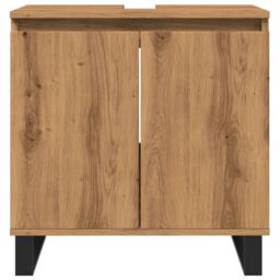 Berkfield Home Bathroom Cabinet Artisan Oak 58x33x60 cm Engineered Wood in Brown - Size: 58 x 33 x 60 cm - thumbnail 4