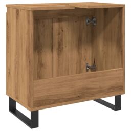 Berkfield Home Bathroom Cabinet Artisan Oak 58x33x60 cm Engineered Wood in Brown - Size: 58 x 33 x 60 cm - thumbnail 6