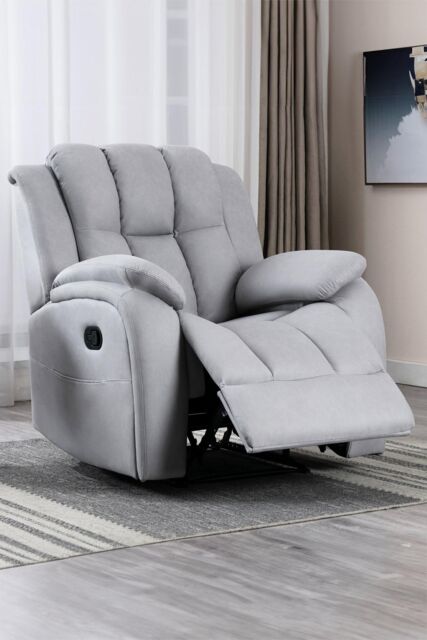 More4Homes Brookline Manual Technology Fabric Recliner Gaming Lounge Sofa Chair in Grey - image 1