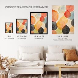 Wee Blue Coo Wall Art Print Bittersweet October Autumnal Leaves Living Room Framed in Orange - Size: A4 - thumbnail 3