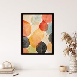 Wee Blue Coo Wall Art Print Bittersweet October Autumnal Leaves Living Room Framed in Orange - Size: A4 - thumbnail 4