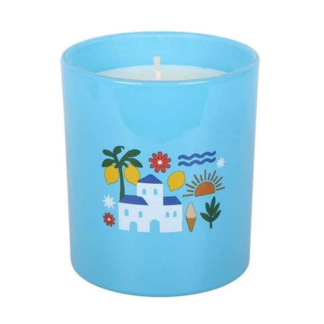 Something Different Amalfi Coast Lemon Scented Candle in Blue - image 1