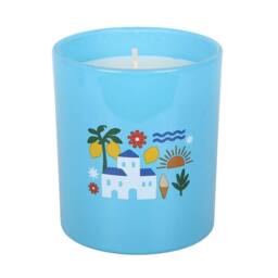 Something Different Amalfi Coast Lemon Scented Candle in Blue - thumbnail 1