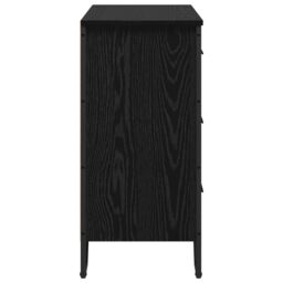 Berkfield Home Chest of Drawers Black Oak 91x35.5x74.5 cm Engineered Wood - thumbnail 7