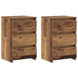 Berkfield Home Bedside Cabinets 2 pcs Old Wood 40x35x62.5 cm Engineered Wood in Brown - thumbnail 5