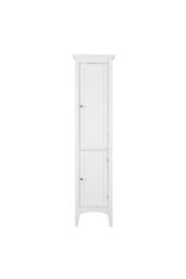 Teamson Home Bathroom White Wooden Free Standing Tall Cabinet