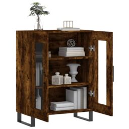 Berkfield Home Sideboard Smoked Oak 69.5x34x90 cm Engineered Wood in Brown - thumbnail 4
