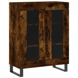 Berkfield Home Sideboard Smoked Oak 69.5x34x90 cm Engineered Wood in Brown - thumbnail 2