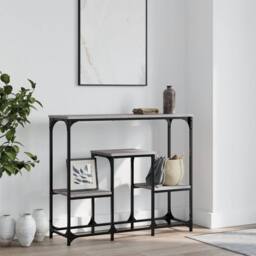 Berkfield Home Classic Console Table Grey Sonoma 89.5x28x76 cm Engineered Wood - thumbnail 2