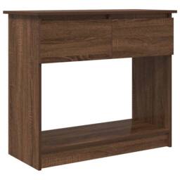 Berkfield Home Modern Console Table with Drawers Brown Oak 85.5x38.5x74.5 cm - thumbnail 3