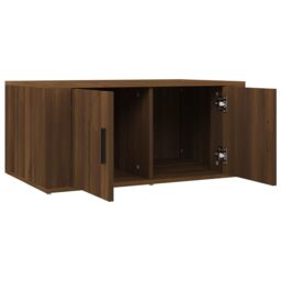 Berkfield Home Coffee Table Brown Oak 80x50x36 cm Engineered Wood - Size: 80 x 50 x 36 cm - thumbnail 6