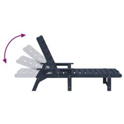Berkfield Home Sun Lounger Navy Blue 53x162x98.5 cm HDPE - thumbnail 9