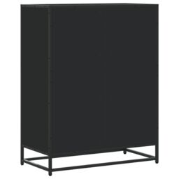 Berkfield Home Shoe Cabinet Black 75x38x97.5 cm Engineered Wood & Metal - thumbnail 6
