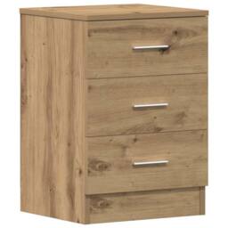 Berkfield Home Bedside Cabinet Artisan Oak 38x35x55 cm Engineered Wood in Brown - Size: 38 x 35 x 55 cm - thumbnail 1