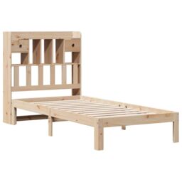 Berkfield Home Bookcase Bed without Mattress 90x200cm Solid Wood Pine in Brown - Size: 90x200 cm - thumbnail 3