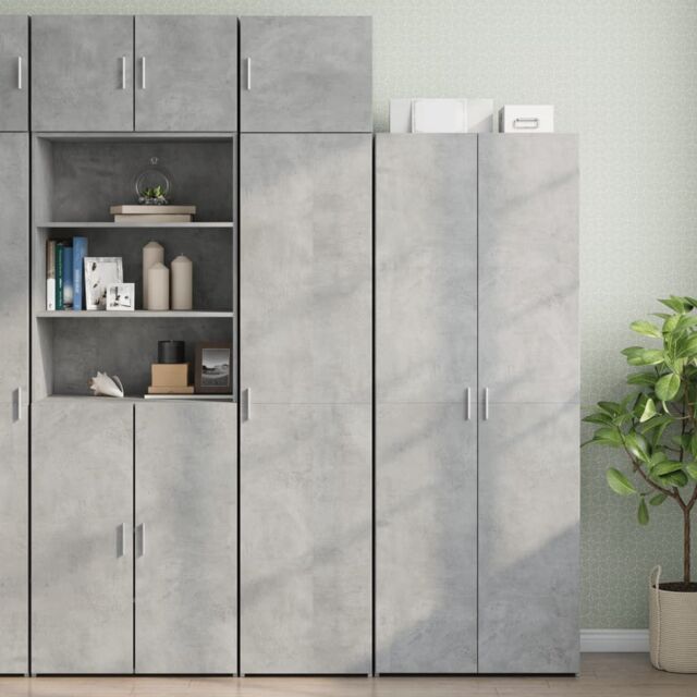 Berkfield Home Slim Storage Cabinet Concrete Grey 45x42.5x225 cm Engineered Wood - image 1