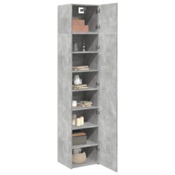 Berkfield Home Slim Storage Cabinet Concrete Grey 45x42.5x225 cm Engineered Wood - thumbnail 3