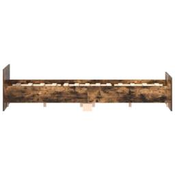 Berkfield Home Durable Bed Frame with Headboard & Footboard Smoked Oak 135x190 in Brown - Size: Double - thumbnail 5